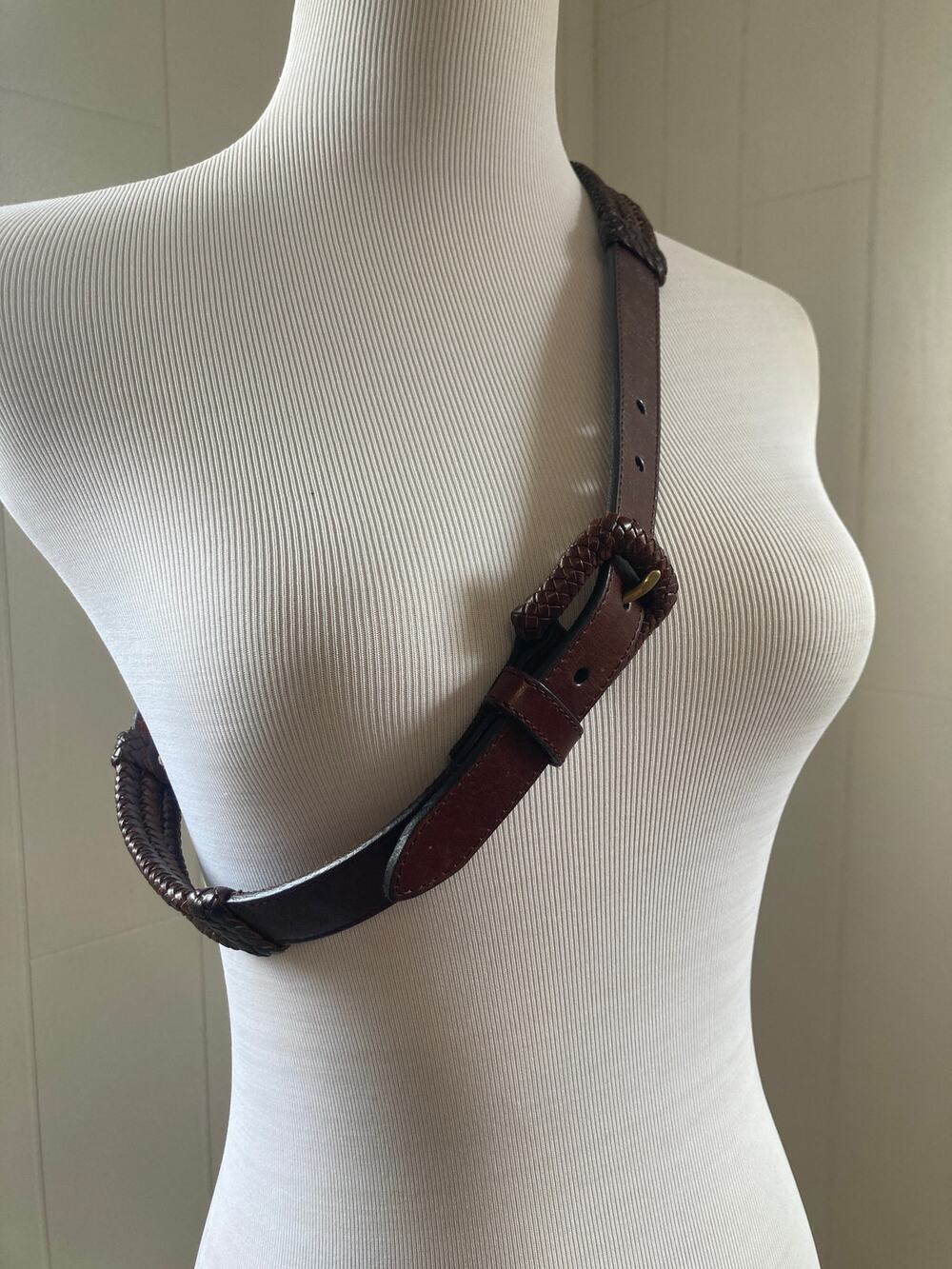 Fossil Brown Leather Belt, Size L
